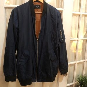 ACTIVE USA lightweight navy blue bomber jacket